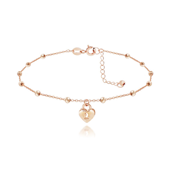 心鎖｜玫瑰K金手鍊