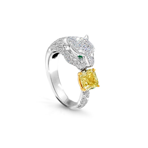 CHEETAH Fancy Yellow Diamond Ring